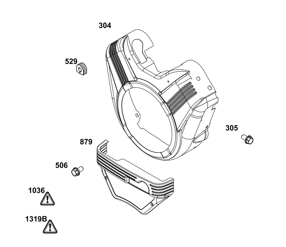 Blower Housing Group Diagram and Parts List for 386777-0011-G1  Briggs and Stratton Engine